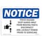 Signmission OSHA Notice Sign, 7" Height, 10" Width, Pinch Hazard Keep Hands Away Sign With Symbol, Landscape OS-NS-D-710-L-17279 - alternate 1